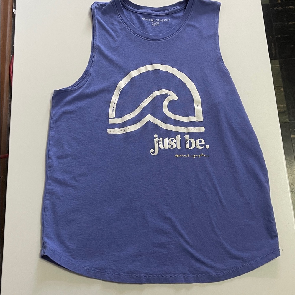 Spiritual Gangster Purple Tank Top with White Graphic